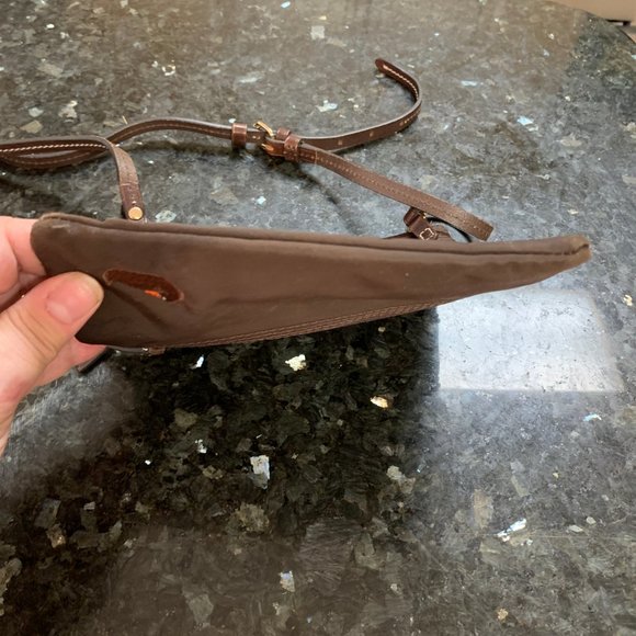 Dooney & Bourke Brown Nylon North South Triple Zip Bag - Picture 2 of 7